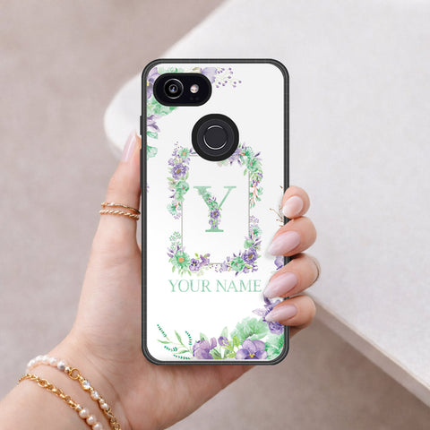 Google Pixel 3 Cover - Peronsalized Alphabet Series - HQ Premium Shine Durable Shatterproof Case