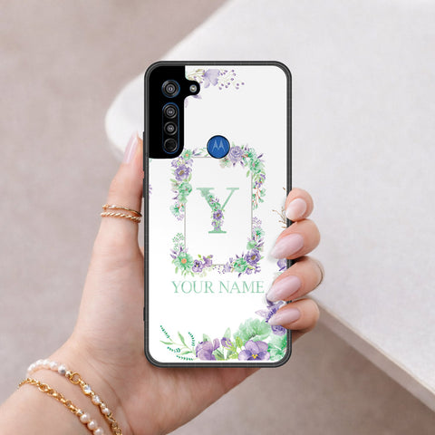Motorola Moto G8 Cover - Peronsalized Alphabet Series - HQ Premium Shine Durable Shatterproof Case