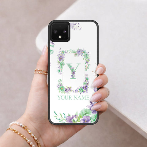 Google Pixel 4 Cover - Peronsalized Alphabet Series - HQ Premium Shine Durable Shatterproof Case