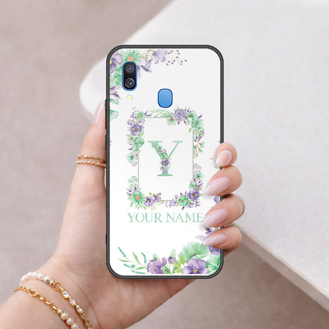 Samsung Galaxy A40 Cover - Peronsalized Alphabet Series - HQ Premium Shine Durable Shatterproof Case