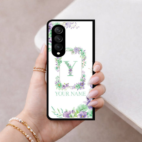 Samsung Galaxy Z Fold 3 5G Cover - Peronsalized Alphabet Series - HQ Premium Shine Durable Shatterproof Case