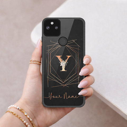 Google Pixel 5a 5G Cover - Peronsalized Alphabet Series - HQ Premium Shine Durable Shatterproof Case
