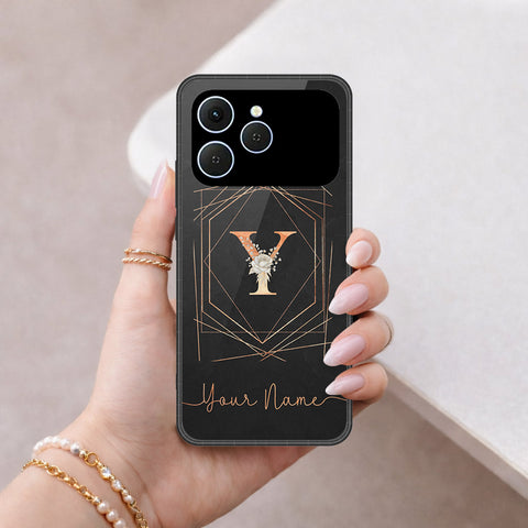 Tecno Spark 40 Cover - Peronsalized Alphabet Series - HQ Premium Shine Durable Shatterproof Case