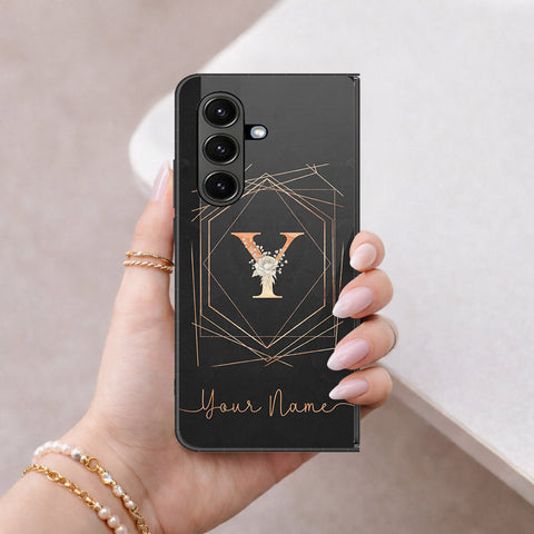Samsung Galaxy Z Fold 7 Cover - Peronsalized Alphabet Series - HQ Premium Shine Durable Shatterproof Case