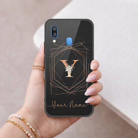 Samsung Galaxy A40 Cover - Peronsalized Alphabet Series - HQ Premium Shine Durable Shatterproof Case
