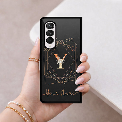 Samsung Galaxy Z Fold 4 5G Cover - Peronsalized Alphabet Series - HQ Premium Shine Durable Shatterproof Case