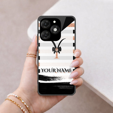 itel A70 Cover - Peronsalized Alphabet Series - HQ Premium Shine Durable Shatterproof Case
