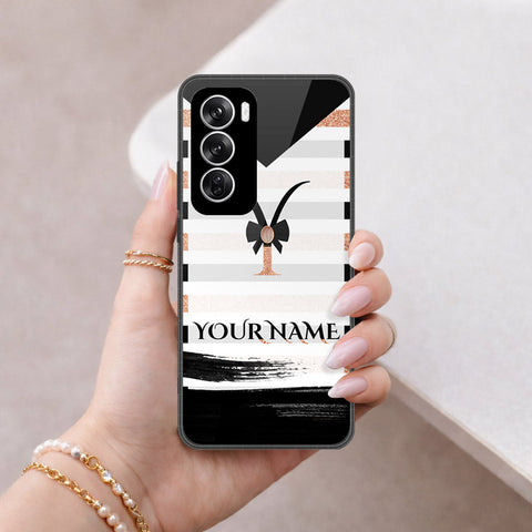 Oppo Reno 12 Cover - Peronsalized Alphabet Series - HQ Premium Shine Durable Shatterproof Case