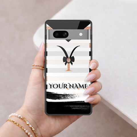 Google Pixel 7a Cover - Peronsalized Alphabet Series - HQ Premium Shine Durable Shatterproof Case