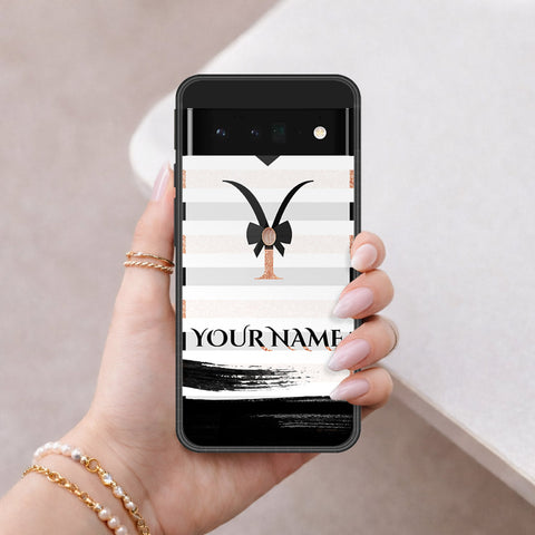 Google Pixel 6 Pro Cover - Peronsalized Alphabet Series - HQ Premium Shine Durable Shatterproof Case