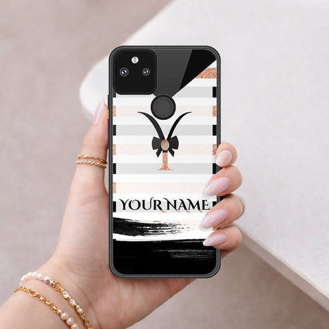 Google Pixel 5a 5G Cover - Peronsalized Alphabet Series - HQ Premium Shine Durable Shatterproof Case