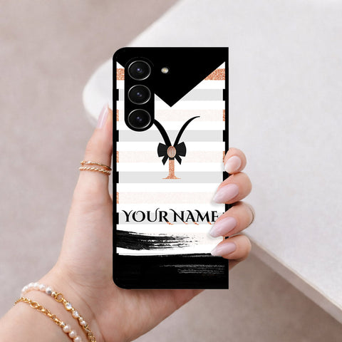 Samsung Galaxy Z Fold 5 5G Cover - Peronsalized Alphabet Series - HQ Premium Shine Durable Shatterproof Case