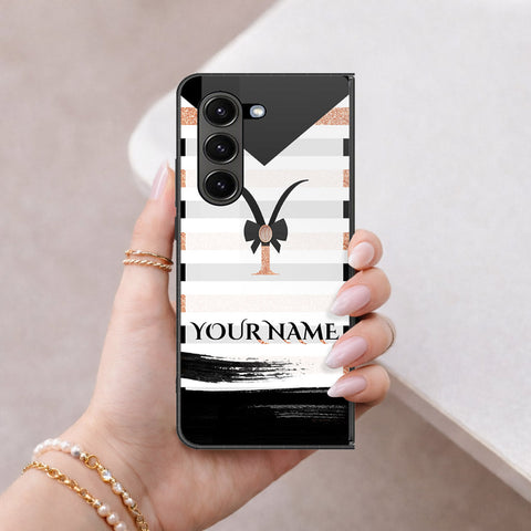 Samsung Galaxy Z Fold 6 5G Cover - Peronsalized Alphabet Series - HQ Premium Shine Durable Shatterproof Case