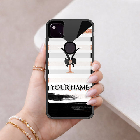 Google Pixel 4a 4G Cover - Peronsalized Alphabet Series - HQ Premium Shine Durable Shatterproof Case