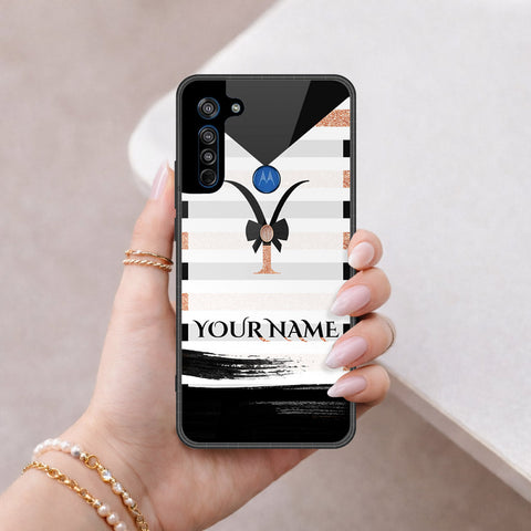 Motorola Moto G8 Cover - Peronsalized Alphabet Series - HQ Premium Shine Durable Shatterproof Case
