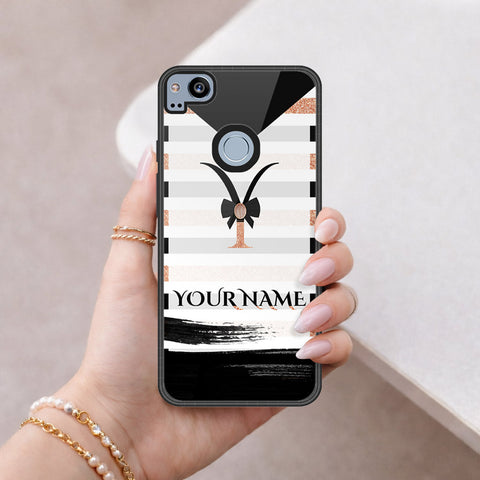 Google Pixel 2 XL Cover - Peronsalized Alphabet Series - HQ Premium Shine Durable Shatterproof Case