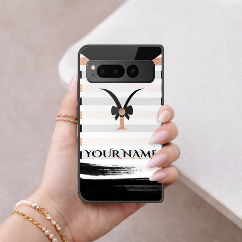 Google Pixel Fold Cover - Peronsalized Alphabet Series - HQ Premium Shine Durable Shatterproof Case
