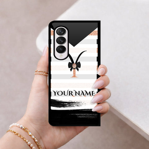 Samsung Galaxy Z Fold 4 5G Cover - Peronsalized Alphabet Series - HQ Premium Shine Durable Shatterproof Case