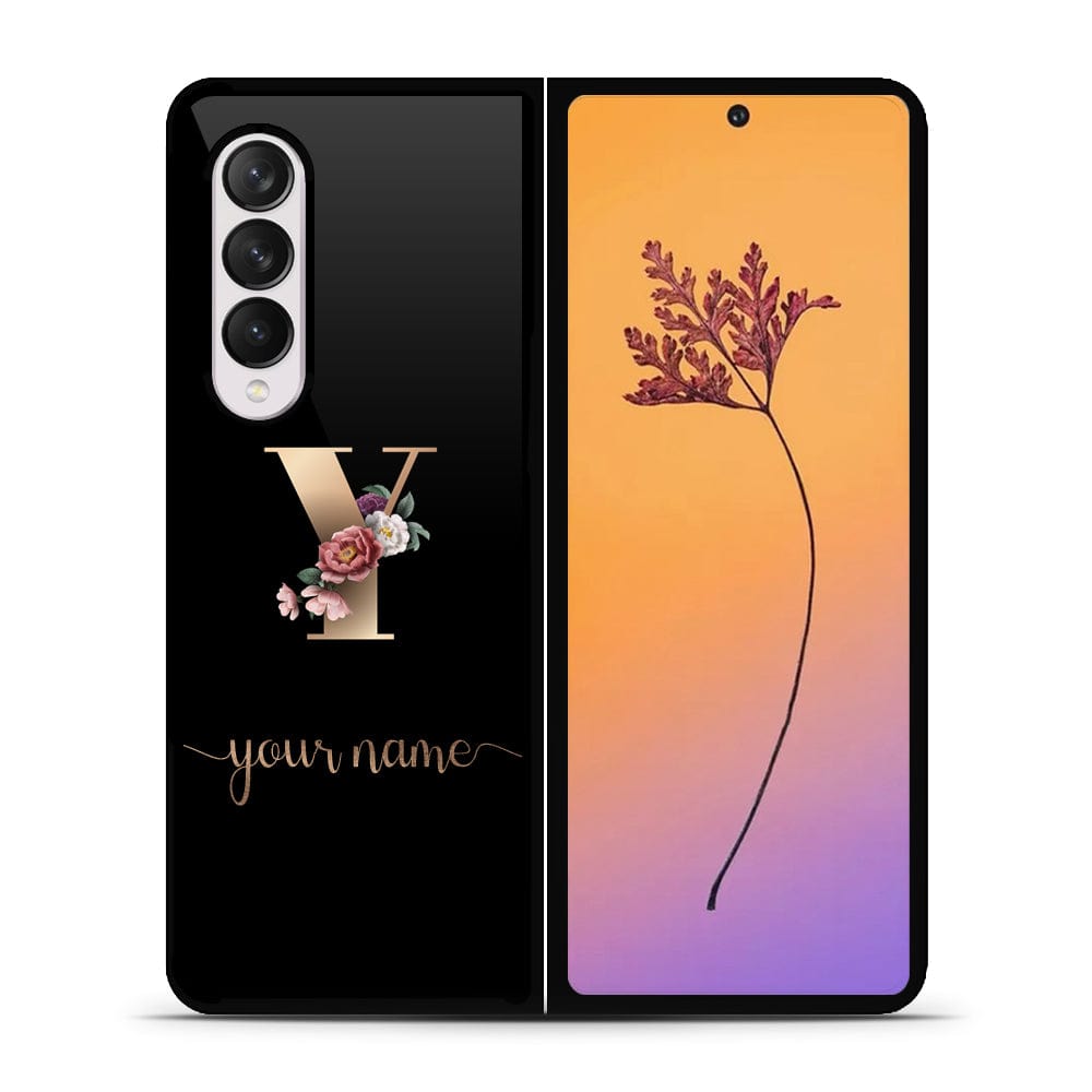 Samsung Galaxy Z Fold 4 5G Cover - Personalized Alphabet Series - HQ Premium Shine Durable Shatterproof Case - Soft Silicon Borders