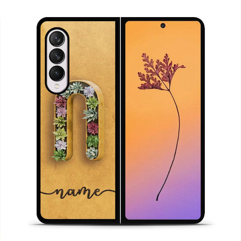 Samsung Galaxy Z Fold 4 5G Cover - Personalized Alphabet Series - HQ Premium Shine Durable Shatterproof Case - Soft Silicon Borders