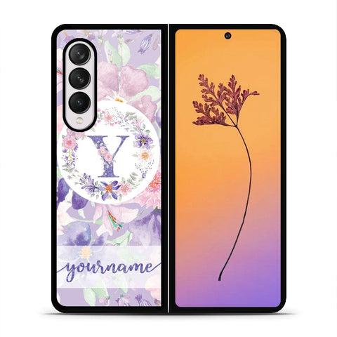 Samsung Galaxy Z Fold 4 5G Cover - Personalized Alphabet Series - HQ Premium Shine Durable Shatterproof Case - Soft Silicon Borders