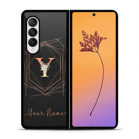 Samsung Galaxy Z Fold 4 5G Cover - Personalized Alphabet Series - HQ Premium Shine Durable Shatterproof Case - Soft Silicon Borders