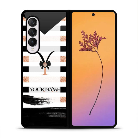 Samsung Galaxy Z Fold 4 5G Cover - Personalized Alphabet Series - HQ Premium Shine Durable Shatterproof Case - Soft Silicon Borders