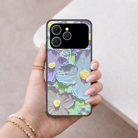 Tecno Spark 40 Cover - Floral Series 3 - HQ Premium Shine Durable Shatterproof Case