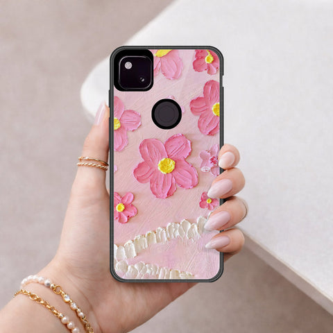 Google Pixel 4a 4G Cover - Floral Series 3 - HQ Premium Shine Durable Shatterproof Case