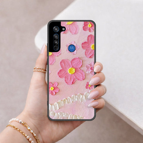 Motorola Moto G8 Cover - Floral Series 3 - HQ Premium Shine Durable Shatterproof Case
