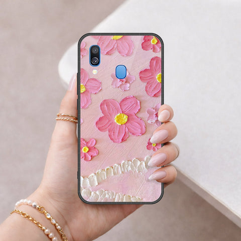 Samsung Galaxy A40 Cover - Floral Series 3 - HQ Premium Shine Durable Shatterproof Case
