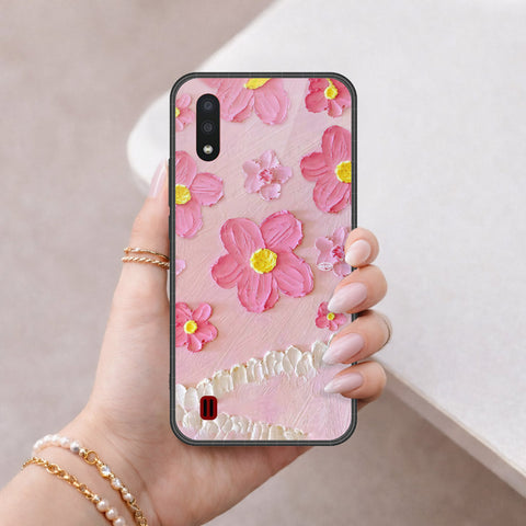 Samsung Galaxy A01 Cover - Floral Series 3 - HQ Premium Shine Durable Shatterproof Case
