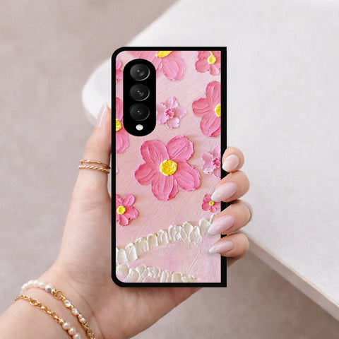 Samsung Galaxy Z Fold 3 5G Cover - Floral Series 3 - HQ Premium Shine Durable Shatterproof Case