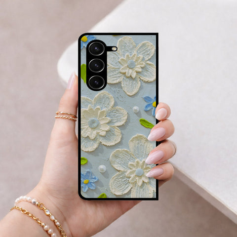 Samsung Galaxy Z Fold 5 5G Cover - Floral Series 3 - HQ Premium Shine Durable Shatterproof Case