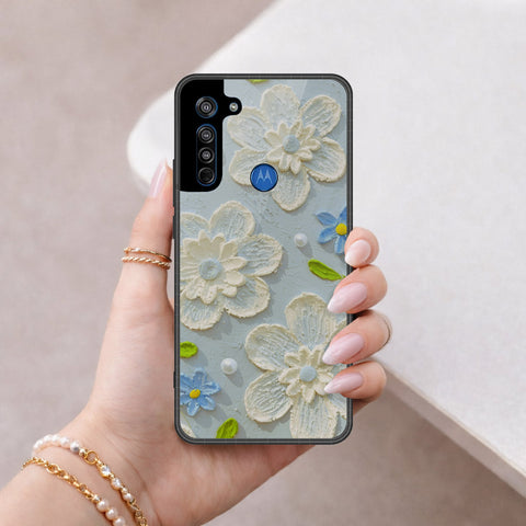 Motorola Moto G8 Cover - Floral Series 3 - HQ Premium Shine Durable Shatterproof Case