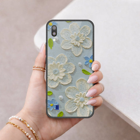 Samsung Galaxy M10 Cover - Floral Series 3 - HQ Premium Shine Durable Shatterproof Case