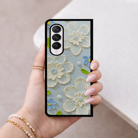 Samsung Galaxy Z Fold 4 5G Cover - Floral Series 3 - HQ Premium Shine Durable Shatterproof Case