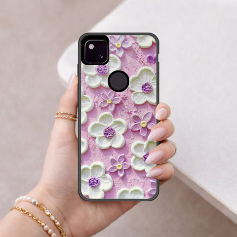 Google Pixel 4a 4G Cover - Floral Series 3 - HQ Premium Shine Durable Shatterproof Case