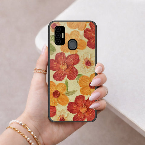 Tecno Spark 7T Cover - Floral Series 3 - HQ Premium Shine Durable Shatterproof Case