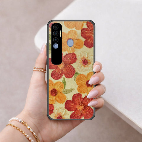 Tecno Spark 7 Pro Cover - Floral Series 3 - HQ Premium Shine Durable Shatterproof Case