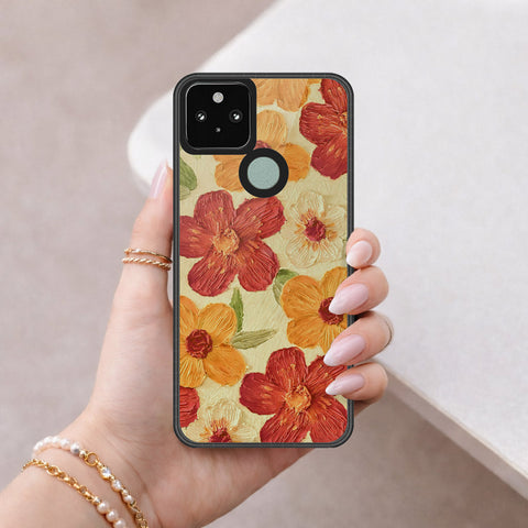Google Pixel 4a 5G Cover - Floral Series 3 - HQ Premium Shine Durable Shatterproof Case