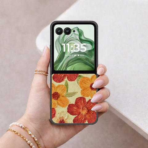 Motorola Razr Plus 2024 Cover - Floral Series 3 - HQ Premium Shine Durable Shatterproof Case