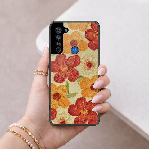 Motorola Moto G8 Cover - Floral Series 3 - HQ Premium Shine Durable Shatterproof Case