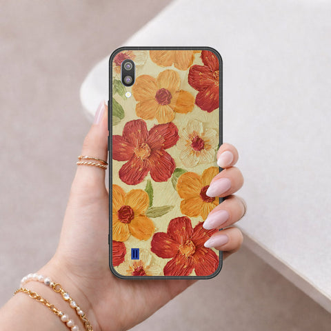 Samsung Galaxy M10 Cover - Floral Series 3 - HQ Premium Shine Durable Shatterproof Case