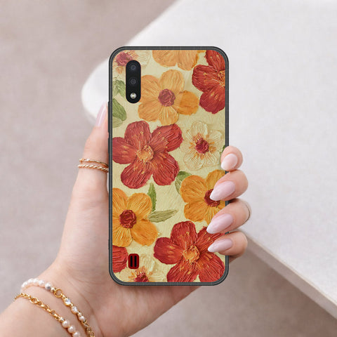 Samsung Galaxy A01 Cover - Floral Series 3 - HQ Premium Shine Durable Shatterproof Case