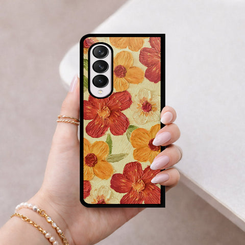 Samsung Galaxy Z Fold 4 5G Cover - Floral Series 3 - HQ Premium Shine Durable Shatterproof Case