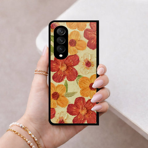 Samsung Galaxy Z Fold 3 5G Cover - Floral Series 3 - HQ Premium Shine Durable Shatterproof Case