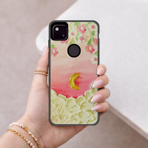 Google Pixel 4a 4G Cover - Floral Series 3 - HQ Premium Shine Durable Shatterproof Case