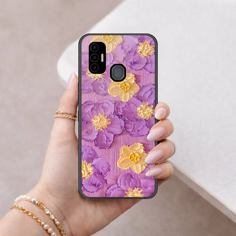 Tecno Spark 7T Cover - Floral Series 3 - HQ Premium Shine Durable Shatterproof Case