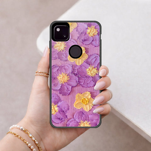 Google Pixel 4a 4G Cover - Floral Series 3 - HQ Premium Shine Durable Shatterproof Case
